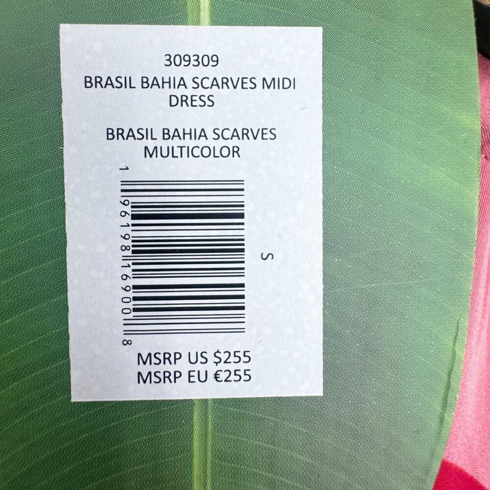 Farm Rio Women's Brasil Bahia Scarves Oversized Maxi Dress Multicolor Size S NWT - Picture 9 of 12